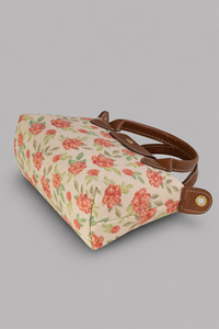 Custom Logo Women's Floral <b>Canvas</b> <b>Mini</b> Tote Bag Vintage Top Handle Handbag OEM ODM - Product Image 2