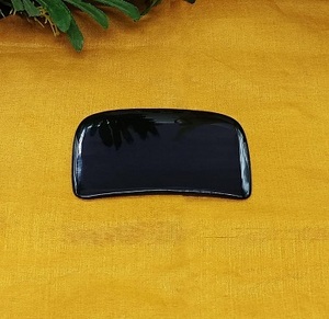 เครื่องมือนวดกัวซาทำจากเขาควายธรรมชาติสีดำผลิตภัณฑ์ดูแลสุขภาพที่มีเอกลักษณ์เฉพาะสไตล์สัตว์ตรงอินเดียอาเกต - Product Image 2