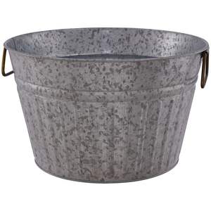 Jardinières de fleurs galvanisées en fer fini antique Design classique Poterie pour maison et jardin pour une utilisation régulière - Product Image 1