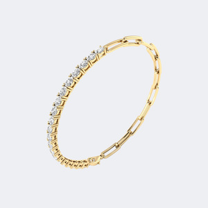 Pulsera de Diamantes con Corte Ovalado de 2.00CTW, Diamantes Cultivados en Laboratorio, Color D E F, Claridad VVS VS, Oro Blanco, Oro Rosa, Joyería para Mujer - Product Image 1