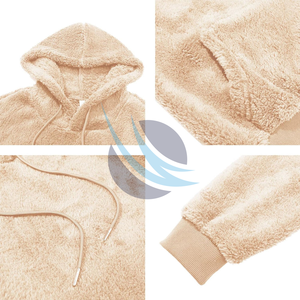 <b>Men's</b> <b>Hoodies</b> Warm <b>Sherpa</b> Fleece Pullover Sweatshirt Long Sleeve Comfortable Streetwear Fashion Hooded Jacket Stylish Outfit - Product Image 6