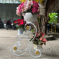 Support à fleurs suspendu en fer forgé sur pied, personnalisé, économique, pour décoration intérieure contemporaine, durable, facile à installer, Vietnam, pour intérieur