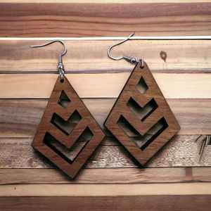 Pendientes Vintage de estilo bohemio para mujer, combinación de resina de madera, lámina de oro ámbar, joyería de moda, artesanías naturales - Product Image 2