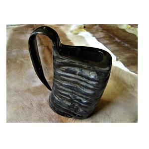 Fourniture Buffle Boire Corne Tasse Boisson Cocktail Bière Tasses et forme ronde longue poignée utiliser brillant poli - Product Image 6