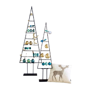 Escultura creativa de árbol de Navidad de metal con acabado transparente, diseño interior, accesorios y adornos navideños de mesa - Product Image 6