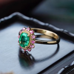 <b>Emerald</b> Cut 925 Sterling <b>Silver</b> or Gold Plated <b>Emerald</b> Engagement Handmade <b>Ring</b> for Women Indian Weddings Wholesale Fine Jewelry - Product Image 2