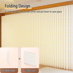 Giấy Phòng Divider Với LED Ánh Sáng Gấp Riêng Tư Màn Hình Gấp Có Thể Thu Vào Sáng Tạo Văn Phòng Phân Vùng Tường Cho Nhà Văn Phòng - Product Image 2