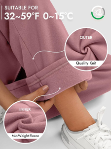 Pantalones esenciales de pierna ancha sueltos para mujer, pantalones de chándal apilados de algodón de rizo francés, pantalones de chándal holgados de cintura doble para hombre - Product Image 5