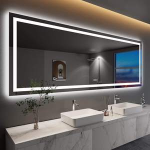 Waterproof Defogger Illuminated <strong>Mirror</strong> Large Rectangle Touch Switch Bathroom <strong>Mirror</strong> With LED Light
