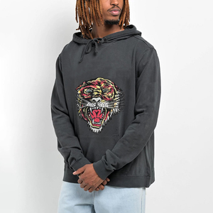 Sudadera con capucha de gran tamaño unisex 100% algodón personalizada con cordón gráfico de letras Impresión digital diseño liso con cremallera forrada - Product Image 6