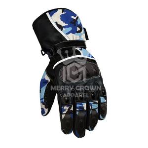 Guantes de carreras de cuero pesado de alta calidad Guantes de moto de ciclismo con pantalla táctil de dedo completo con logotipo personalizado para deportes - Product Image 4