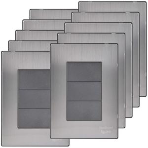 Plaque vierge, MXIUF-006, 10 pièces, Plaque vierge, Argent/Oxford, Acier inoxydable/PC. - Product Image 1