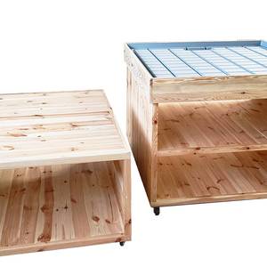 Expositor Moderno de Pie para Suelo - Podio de Madera Pulida con Bandeja de Agua 100 x 200 x 60 cm - Product Image 1