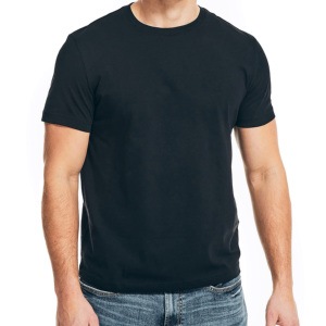 T-shirt décontracté pour homme avec logo personnalisé, jersey épais, col rond, couleur unie, séchage rapide, 100 % coton, manches courtes, pour commandes en gros - Product Image 1