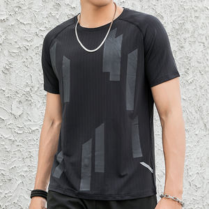 T-shirt blanc 250 coton personnalisé 100% G pour hommes tissu tricoté vierge uni surdimensionné avec t-shirt en coton biologique à col rond - Product Image 4