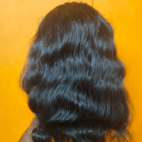 Perruque en cheveux humains indiens à base de soie, 100% cheveux vierges, aspect cuir chevelu naturel, double trame machine, entièrement nouée à la main, sans colle, confortable