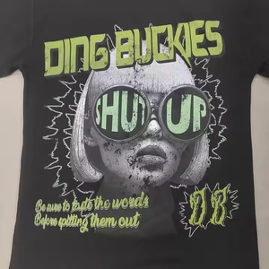 Camiseta de algodón pesado para hombre, camiseta de manga corta con cuello redondo y logotipo personalizado, camiseta Vintage de gran tamaño para hombre - Product Image 5