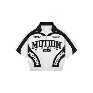 2026 MOTION Unisex Sporty Tracksuit Set Short Sleeve Half-Zip <b>Jacket</b> And Shorts Breathable Polyester <b>Summer</b> Wear - Product Image 4