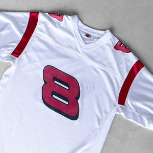 Camiseta de fútbol americano retro de malla personalizada al por mayor, 100% poliéster, totalmente sublimada, de secado rápido, corta y extragrande - Product Image 3