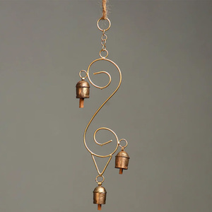 ระฆังโลหะเคลือบทองแดงแนววินเทจสำหรับแขวนดวงจันทร์ประดับประตูหน้าต่างหรูหราแขวนผนังสำหรับงานเทศกาล - Product Image 3