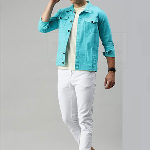 INDEX SPORTSWEAR Fabrication en usine Nouvelle arrivée Veste en jean à manches longues pour homme 100% coton Coupe-vent Personnalisé Vente en gros - Product Image 5