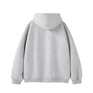 Sweats à capuche personnalisés en coton mélangé uni surdimensionnés pour hommes pull unisexe grande taille sweats à capuche et sweat-shirts pour hommes 2025 - Product Image 2