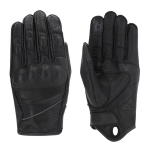 Men's Pure Black Perforated Premium Leather Motorbike Gloves Motorcycle Auto Racing Wear Genuine Leather Gloves For Men - Product Image 1