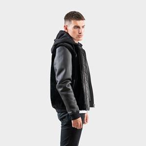 Venta al por mayor Otoño Invierno Plus 8XL Tamaño Moda Chaquetas de cuero para hombres Color sólido Cremallera Faux Leather Casual PU Chaqueta para hombres - Product Image 3