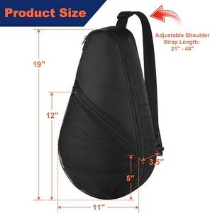 Sac de raquette de pickleball/padel personnalisé en matériau PU imperméable, grande capacité 30-40L, vintage, utilisation en extérieur/intérieur - Product Image 3