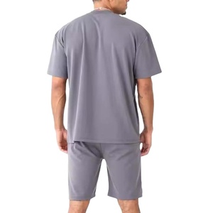 Wholesale 2 Piece Sets Cotton Mens Clothing Sets Summer Sets Casual Washed Streetwear 2 Piece Sets for Men Breathable 2026 - Product Image 4