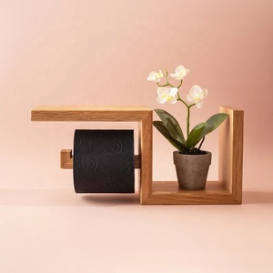 Étagère murale en bois de pin porte-papier <span class=keywords><strong>WC</strong></span> Design rustique avec rangement facile <span class=keywords><strong>pour</strong></span> salle de bain salon <span class=keywords><strong>pour</strong></span> rangement de pot - Product Image 4