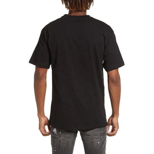 Camiseta negra única de media manga para hombre, camiseta con diseño de impresión personalizada, venta al por mayor, ropa informal para exteriores de bajo pedido - Product Image 3