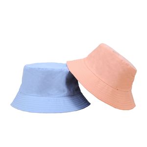 หมวกบักเก็ตสีทึบ หมวกชาวประมงฤดูร้อนสำหรับทุกเพศ หมวกป้องกันแสงแดดปีกกว้าง น้ำหนักเบา ระบายอากาศได้ดี หมวกเดินทางชายหาดกลางแจ้ง - Product Image 2