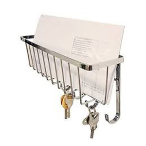 Porte-lettres cygne plaqué argent antique, porte-courrier moderne pour bureau à domicile, porte-documents en papier de remplissage de factures - Product Image 3