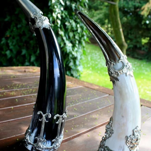 Polished Authentic Tradition Quality Natural Real Horn Handmade Viking Drinking Horn with Best Quality Made by Export From India - Product Image 1