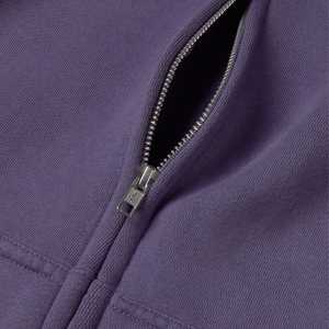 เสื้อสเวตเตอร์ปักลายสำหรับผู้ชายผ้าฝ้าย100% มีฮู้ดแบบสตรีทหนามีซิปเรียบ440 GSM รุ่นที่ออกแบบได้ตามต้องการ - Product Image 2