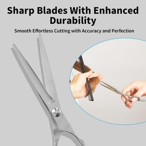 Tijeras para cortar el cabello, tijeras profesionales de acero inoxidable de 6,5 pulgadas para peluquería, cuchillas afiladas, para salón, hogar, hombres y mujeres - Product Image 4