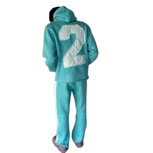 Survêtement d'hiver décontracté pour hommes le plus vendu conception personnalisée à capuche à manches longues solide poids lourd écologique 100% coton grande taille - Product Image 5