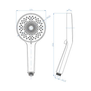 ระบบฝักบัวเรนชาวเวอร์ HERA พร้อมชุดผสมน้ำแบบก้านโยกเดี่ยว รุ่น 8203 สีโรสโกลด์ หัวฝักบัวทรงกลม - Product Image 3