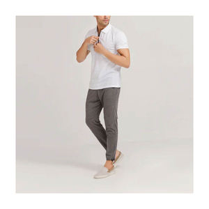 Nouveau style décontracté pour hommes pour t-shirts polo sur mesure avec 100% coton demi fermeture éclair à manches courtes avec logo personnalisé - Product Image 2