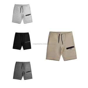 Pedido a granel, pantalones cortos grises personalizados para correr, pantalones cortos de gimnasio para hombres, OEM, sudor, carga táctica duradera, calle alta, 100% algodón, secado rápido, lavado con ácido - Product Image 3