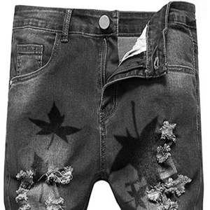 Nouveau pantalon en jean déchiré coupe droite de haute qualité pour homme, style urbain, collection 2024, vente en gros fabricant - Product Image 3