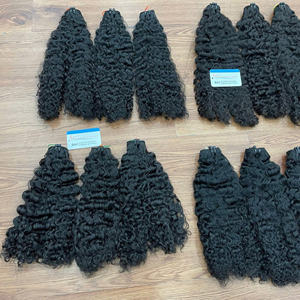 Vente en gros Extensions de cheveux Remy doublement étirés paquets de trame de cheveux humains vierges birmans bouclés vietnamiens - Product Image 6
