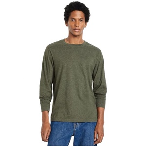 เสื้อยืดแขนยาวสำหรับผู้ชายทรงลำลองคอกลมผ้าโพลีเอสเตอร์ทนทานเสื้อสไตล์สตรีทแฟชั่นโลโก้แบบกำหนดเอง - Product Image 3