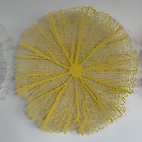 Sculpture murale en acier inoxydable poli coloré en forme de corail - Décoration suspendue Art déco moderne pour mariages et baptêmes, décoration intérieure