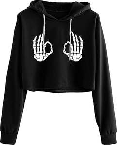 Sweat-shirt à manches longues en coton avec logo personnalisé de haute qualité, haut court pour femme, sweat-shirt à capuche tendance, best-seller, nouveau modèle - Product Image 1