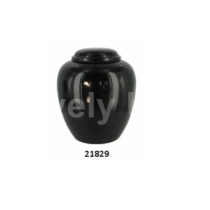 Urne funéraire noire pour cendres humaines Urnes funéraires Urnes de grande taille - Product Image 1