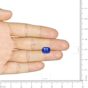 บลูแซฟไฟร์ 2.85 กะรัต พลอยธรรมชาติทรงดาวเจียระไน รูขนาด 1 มม. เส้นผ่านศูนย์กลาง 6 มม. ความสูงของสินค้า 8 มม. ความยาว 10 มม. ผ่านการอบความร้อน - Product Image 3