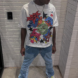 เสื้อยืดสตรีทแวร์พิมพ์ลายดิจิทัลคุณภาพสูงแบบกำหนดเอง |   เสื้อยืดคอกลมผู้ชาย ผ้าฝ้าย 100% เป็นมิตรกับสิ่งแวดล้อม ระบายอากาศได้ดี - Product Image 2