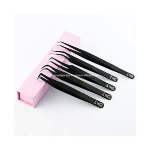 Best Selling Fiber Tip Professional Eyelash Extension Tweezer Never Slip 0.03mm Lashes 75 degree Bend <b>Precision</b> <b>Tool</b> - Product Image 6